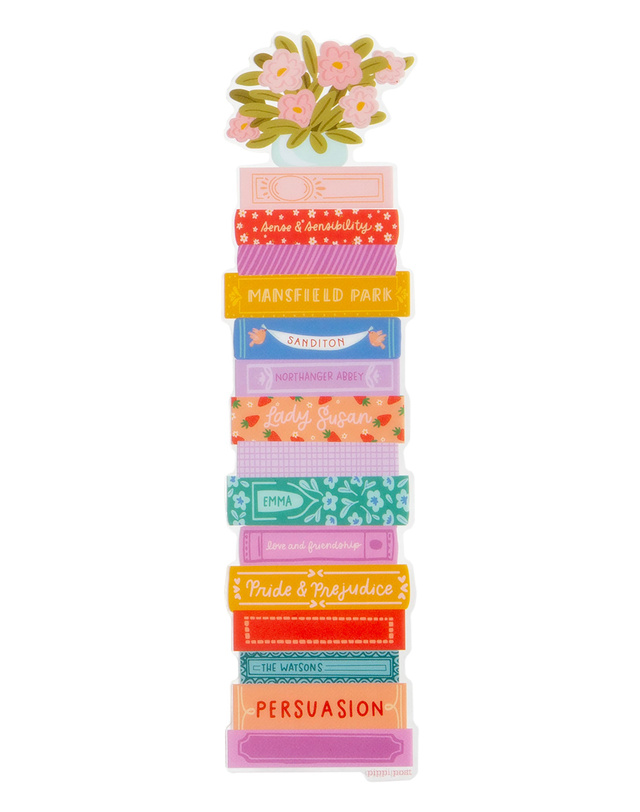 Jane Austen Book Stack Transparent Bookmark, 3 of 4