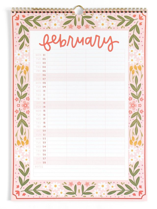 Family Planner 2027 Floral Spiral Hanging Wall Calendar, 8 of 10