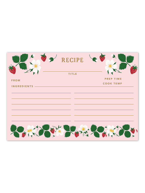 Strawberry Patch Recipe Cards, 1 of 2
