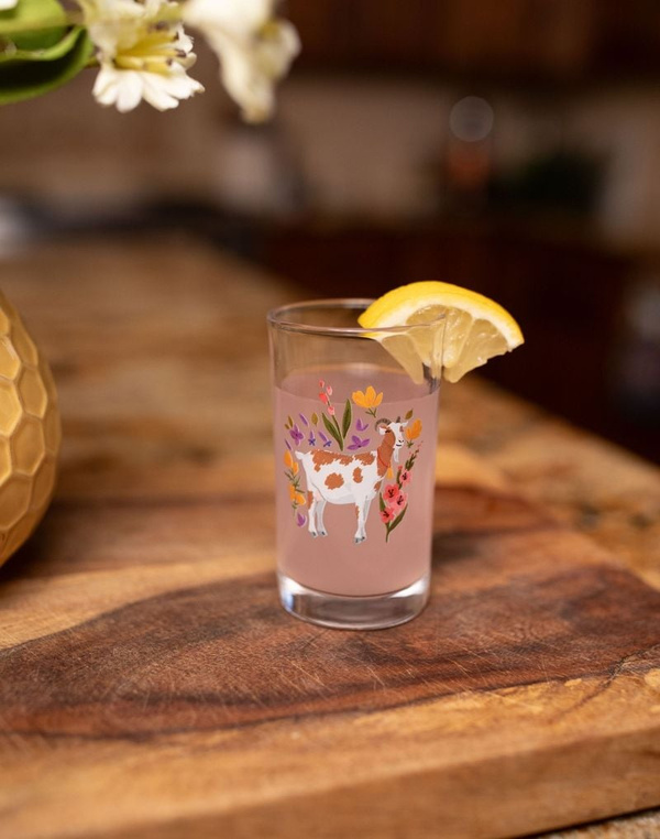 Spotted Goat Folk Floral Mini Juice Glass, 4 of 7