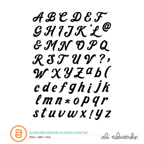 Alphas Are Awesome #38 Digital Stamp Set, 1 of 1