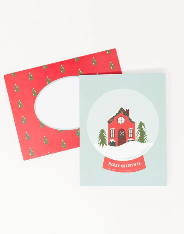 Merry Christmas Snowglow Greeting Card, 1 of 1