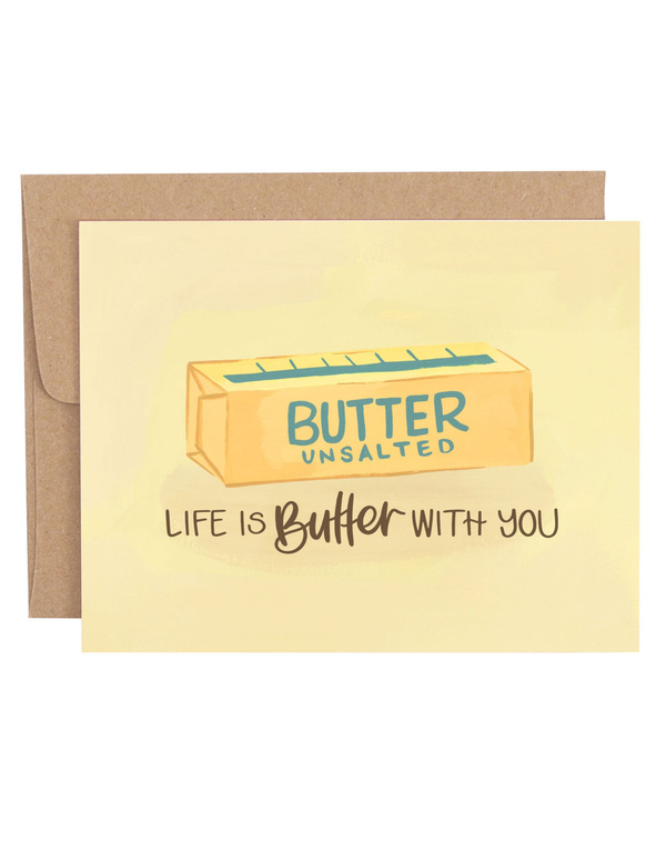 Life Is Butter With You Greeting Card, 1 of 1