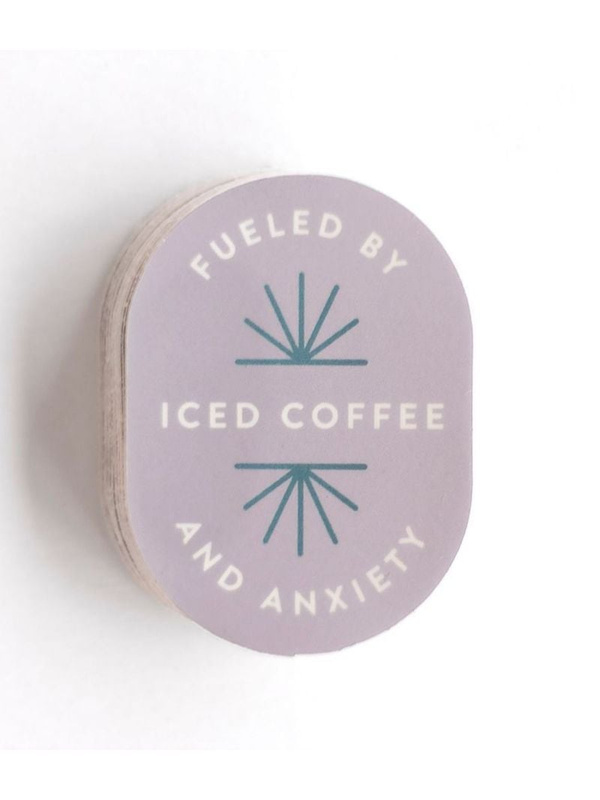 Fueled By Iced Coffee Decal Sticker, 1 of 2