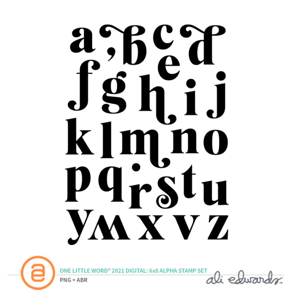 One Little Word® 2021 Digital Alpha Stamp Set, 1 of 1