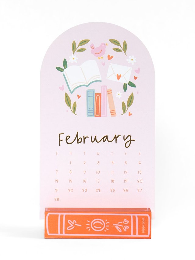 Book Lover's 2027 Mini Desk Calendar with Wooden Block, 6 of 9
