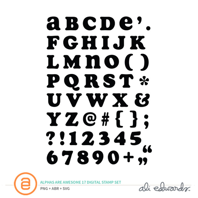 Alphas Are Awesome #17 Digital Stamp Set, 1 of 1