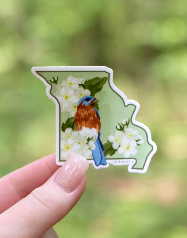 Birds & Blooms Missouri Decal Sticker, 1 of 5