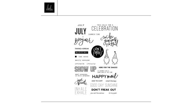 Digital July Captions Stamp, 1 of 1