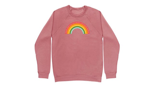 Rainbow Sweatshirt - Mauve , 1 of 2