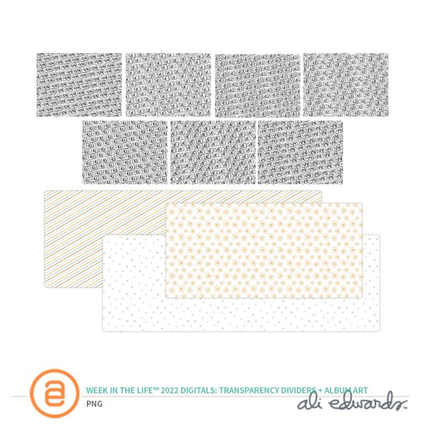 Week In The Life™ 2022 Digital Transparency Dividers + Album Art , 1 of 1