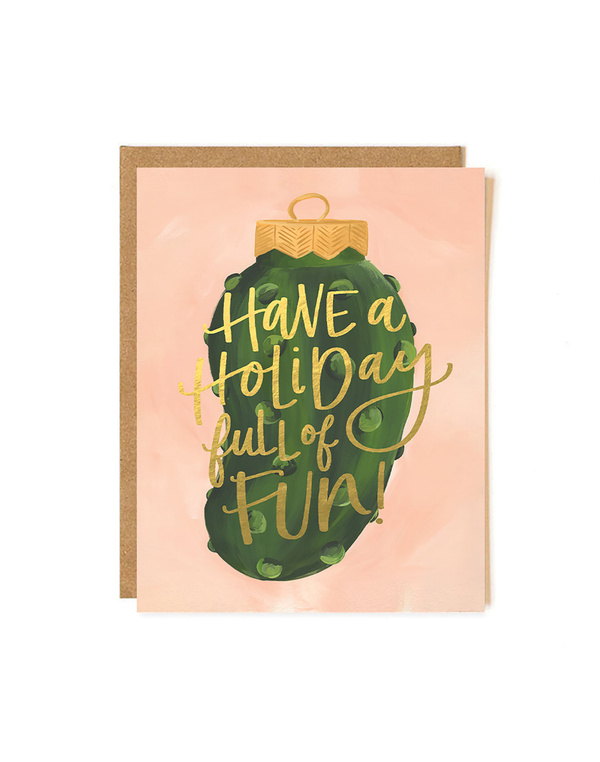Holiday Pickle Greeting Card, 1 of 1