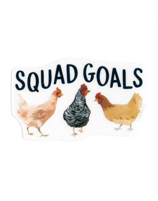 Squad Goals Clear Decal Sticker, 3 of 3
