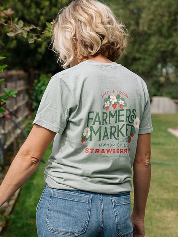 Strawberry Patch Farmers Market Tee - Bay, 1 of 7