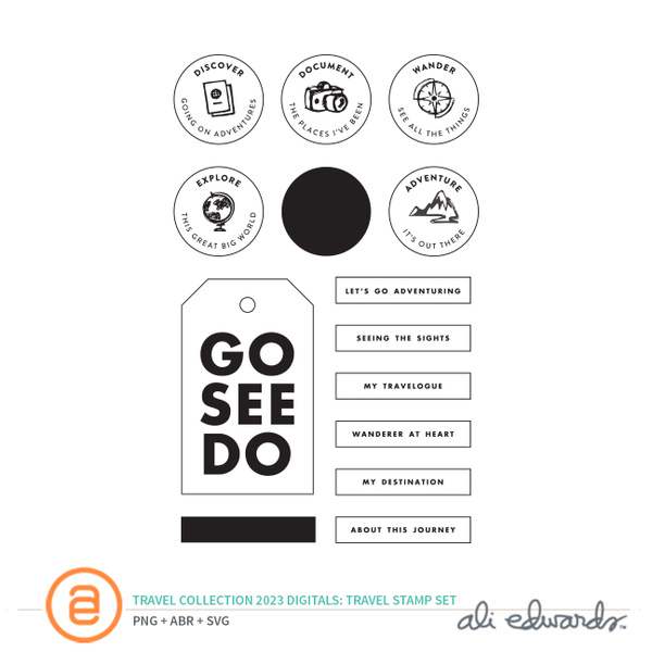 Travel Collection 2023 4×6 Digital Travel Stamp Set, 1 of 1