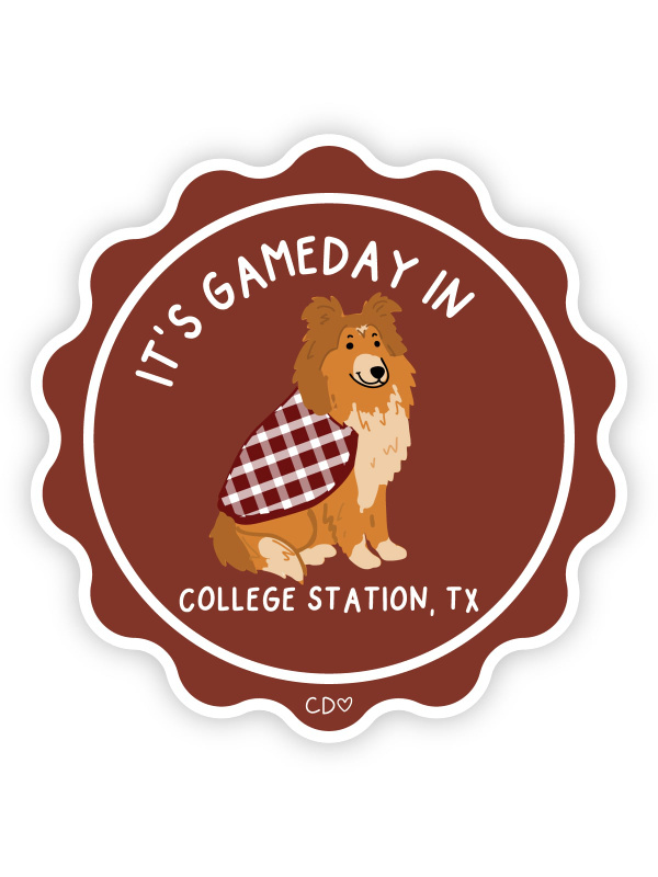 College Station Football Game Day Mascot Decal Sticker, 2 of 4