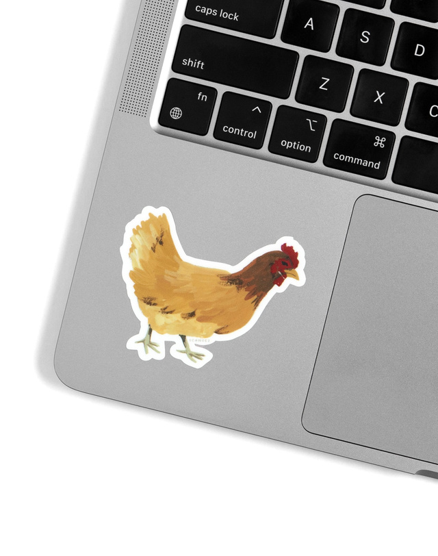 Brown Chicken Decal Sticker, 2 of 2