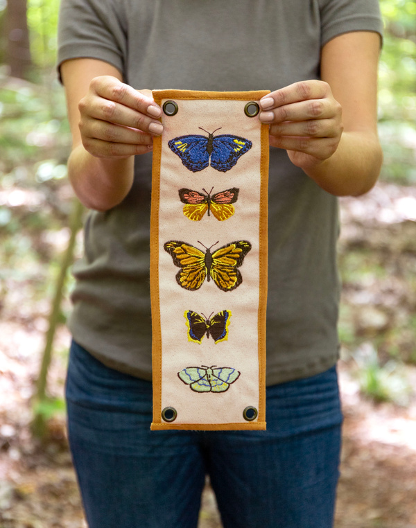 Flutter Friends Butterfly Embroidered Canvas Banner, 3 of 6