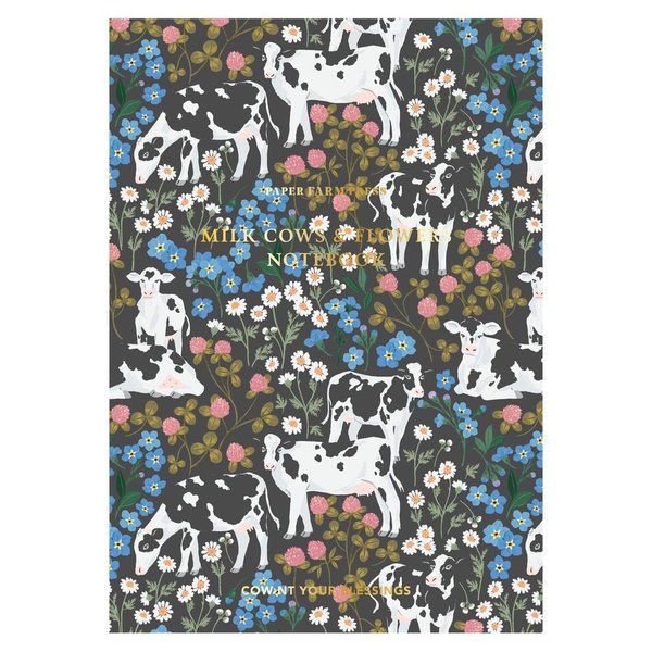 Milk Cows & Flowers Stitched Notebook, 1 of 3