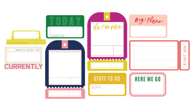 Stamp Set : 6×8 Today's Agenda, 3 of 5