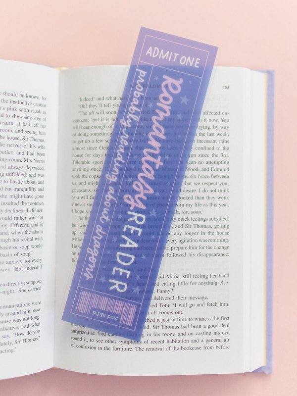 Romantasy Reader Transparent Bookmark, 1 of 2