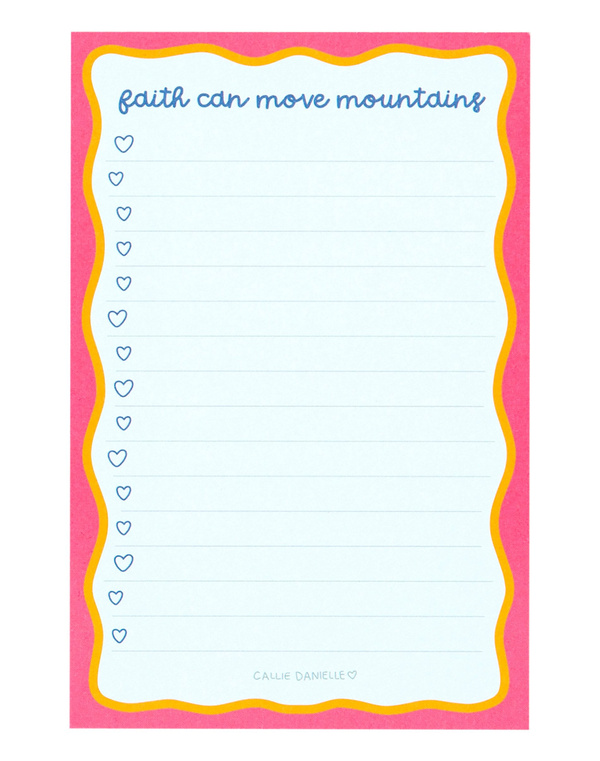 Faith Can Move Mountains 4×6 Notepad, 1 of 3