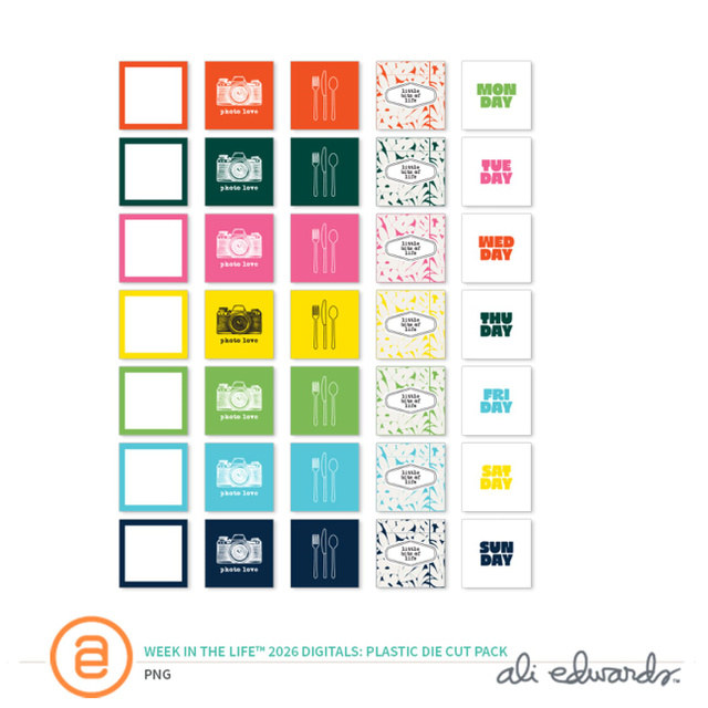 Week In The Life™ 2026 Digital Plastic Die Cut Pack, 1 of 1