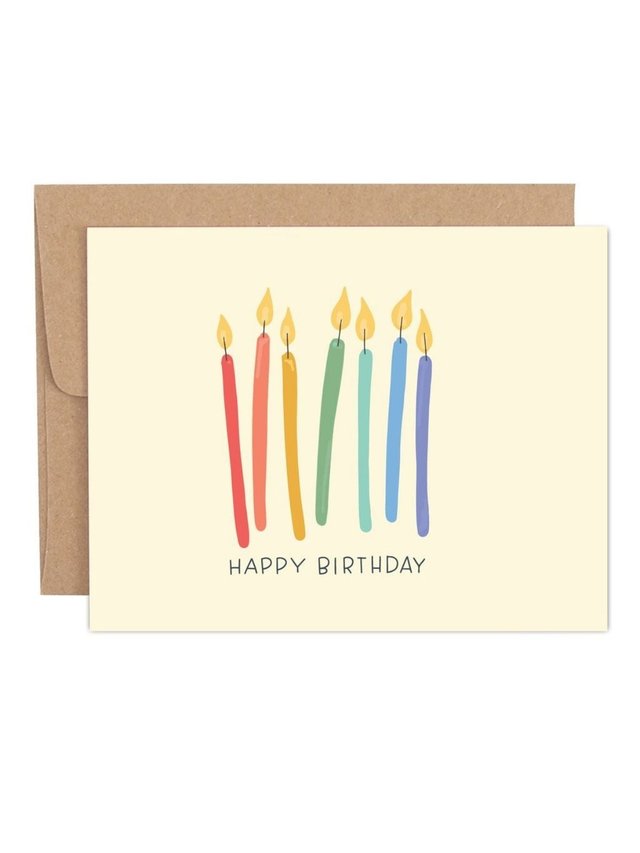 Happy Birthday Candles Greeting Card, 1 of 1
