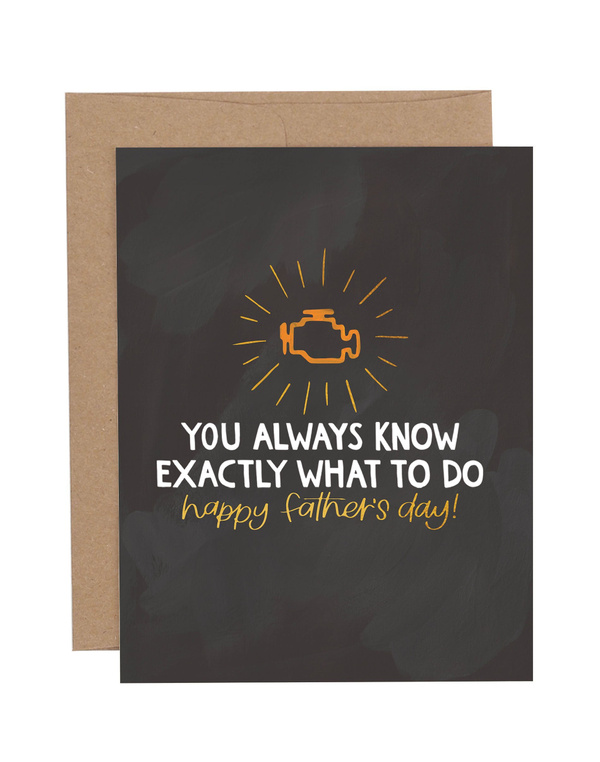 Engine Light Father's Day Greeting Card, 1 of 1