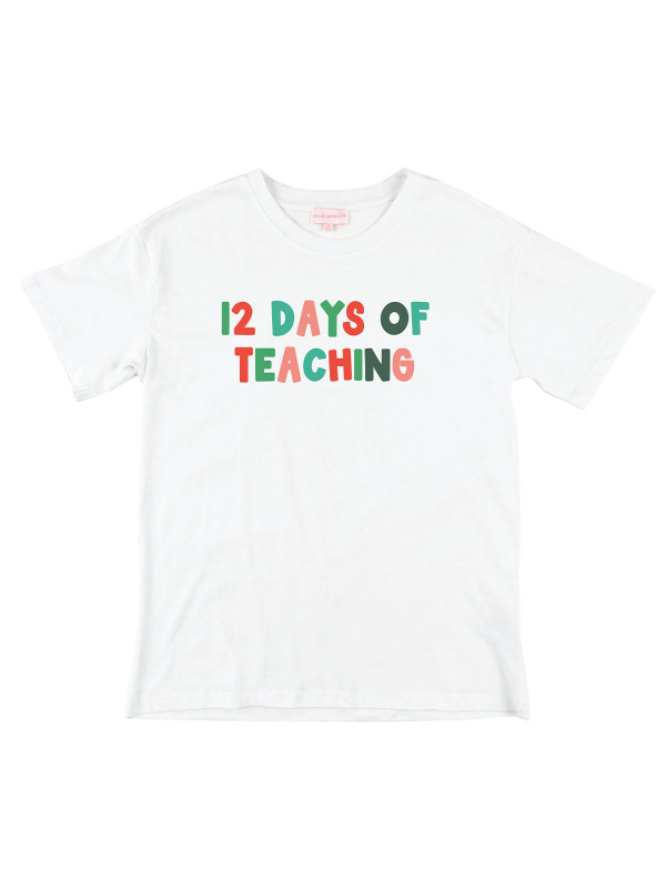 12 Days of Teaching Christmas Tee - White, 4 of 4