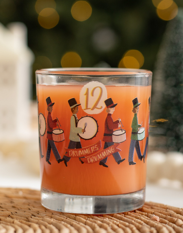 Twelve Drummers Drumming 7.5oz Short Juice Glass, 1 of 3