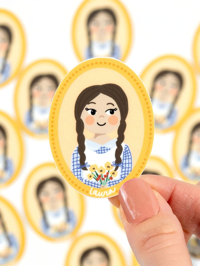 Little House on the Prairie Laura Ingalls Portrait Decal Sticker, 1 of 3