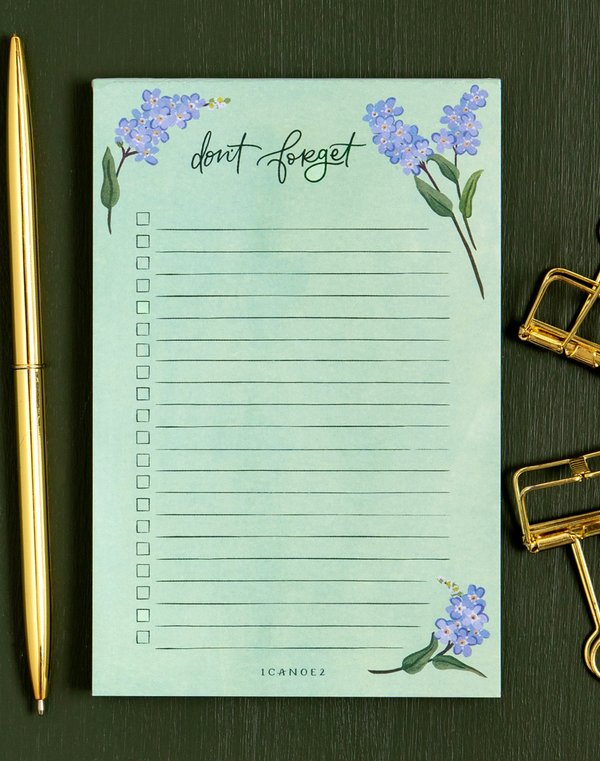 Forget-Me-Nots 4×6 To Do Notepad, 2 of 2