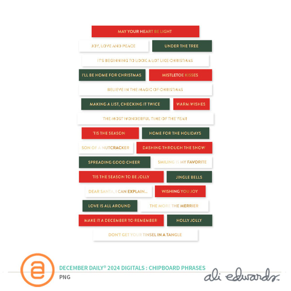 December Daily® 2024 Digital Chipboard Phrases, 1 of 1
