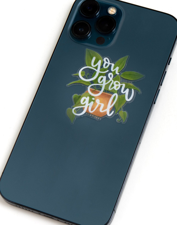 You Grow Girl Clear Decal Sticker, 3 of 5