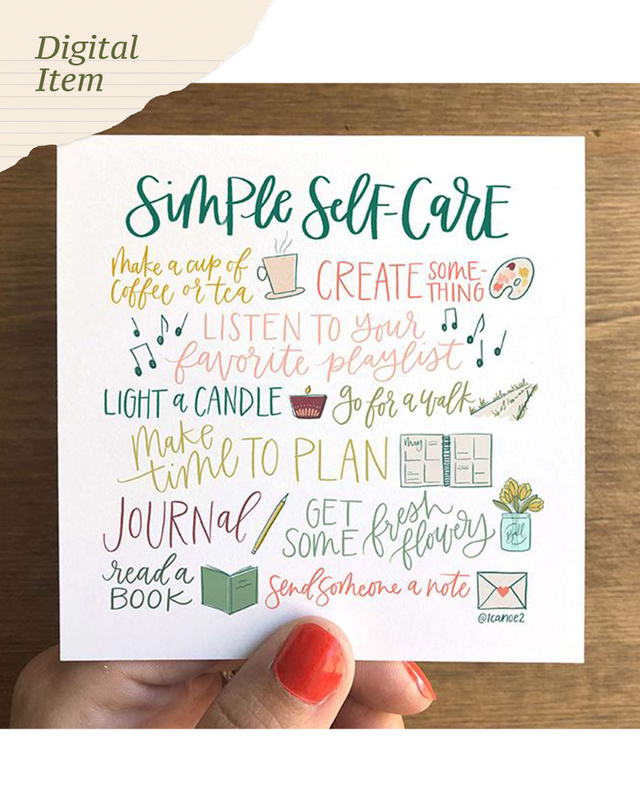Digital Printable Simple Self-Care, 1 of 1