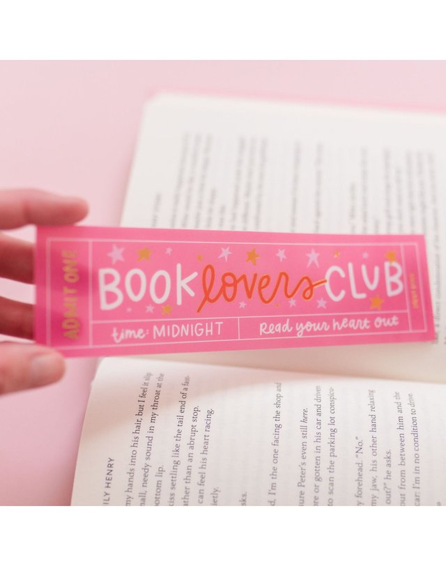Book Lovers Club Transparent Bookmark, 1 of 3