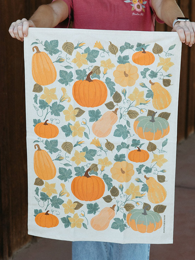 Pumpkin Patch Fall Tea Towel, 2 of 6