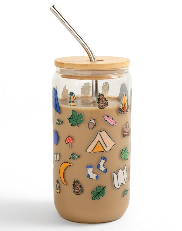 Camping Icons Glass Can, 5 of 5