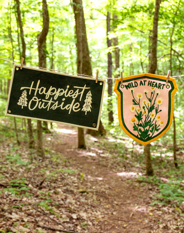 Wild At Heart Embroidered Canvas Banner, 3 of 6