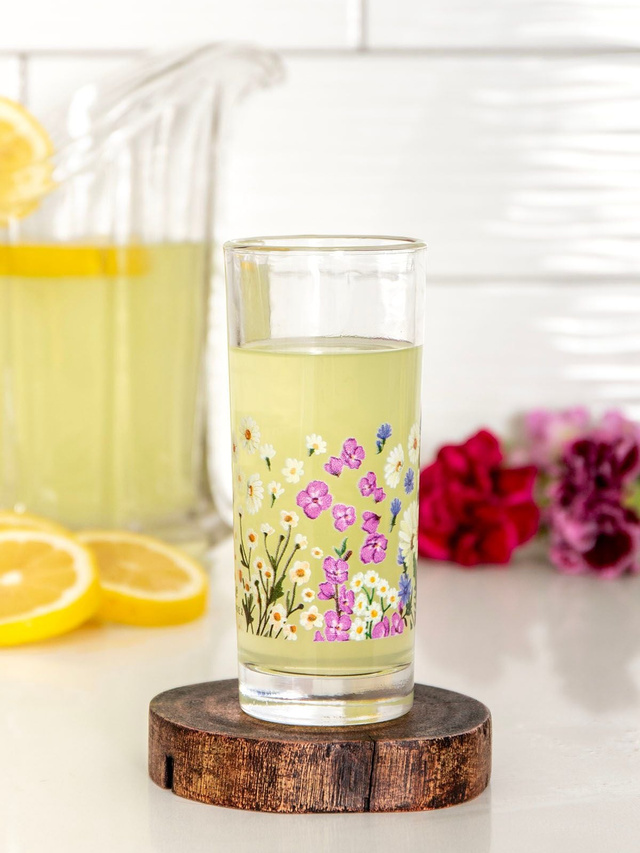 Vintage Blooms Brier Rose Tall Juice Glass, 1 of 3