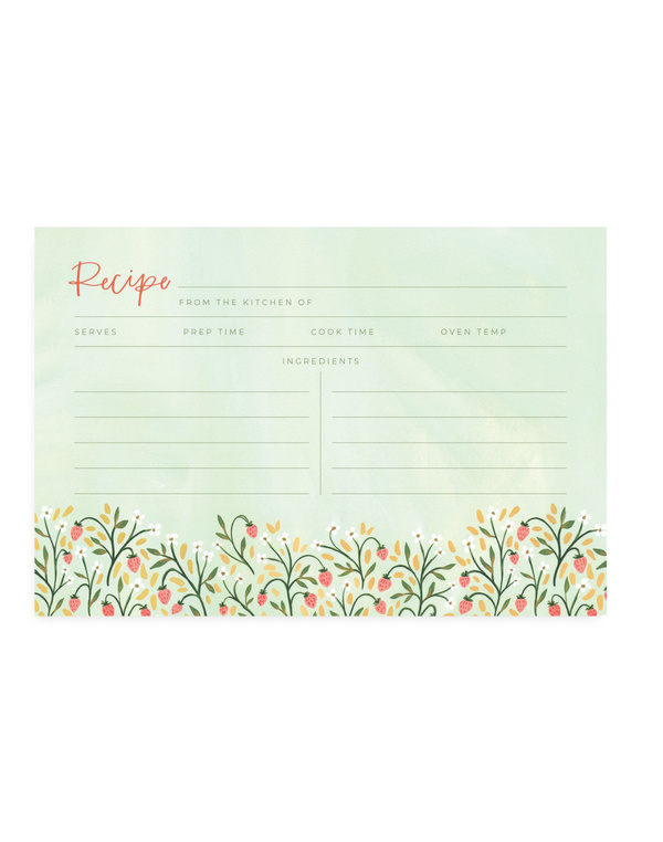 Strawberry Meadow Tin Recipe Box, 4 of 5