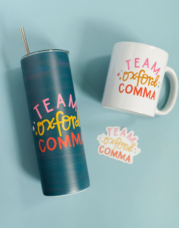 Team Oxford Comma Decal Sticker, 5 of 5