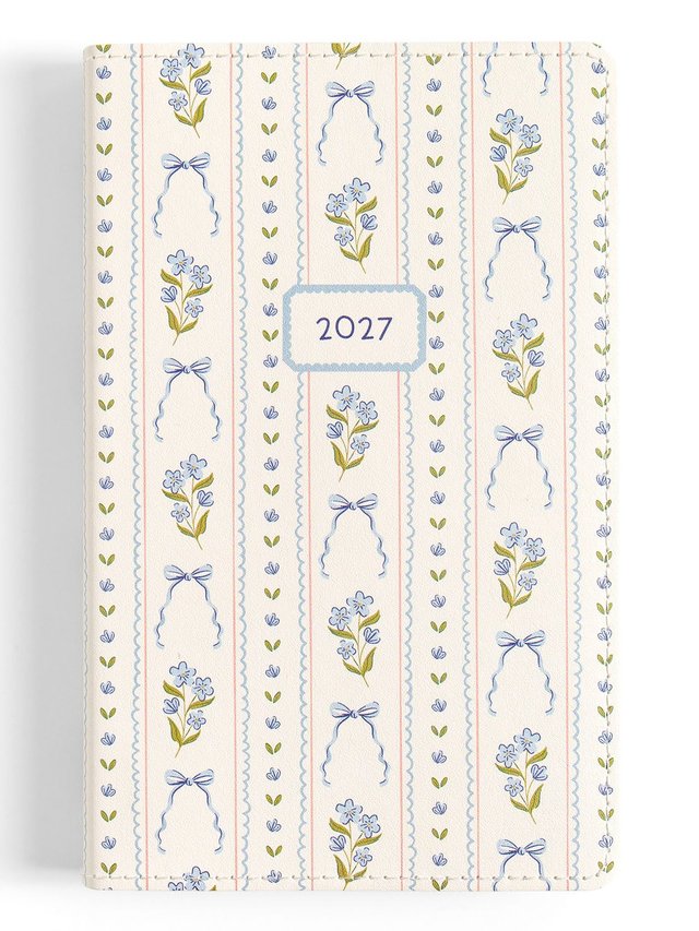 Blue Floral & Bows Petite Planner : 2027 Calendar Year, 5 of 14