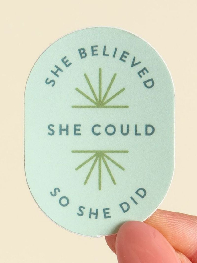 She Believed She Could Decal Sticker, 3 of 3
