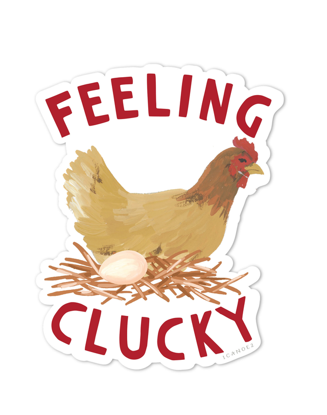 Feeling Clucky Hen Decal Sticker, 1 of 2