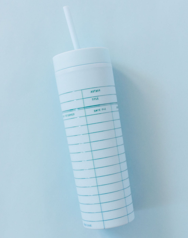 Library Card 16oz Skinny Acrylic Tumbler - Mint, 2 of 4