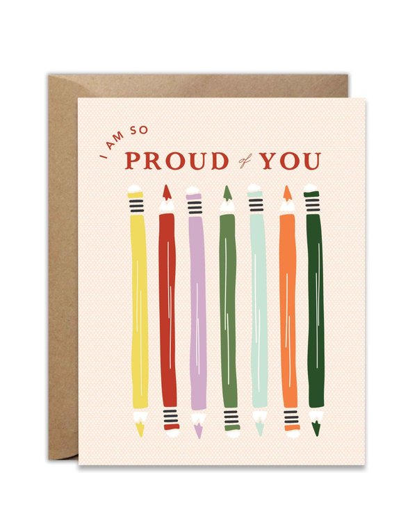 Proud Of You Pencils Greeting Card, 1 of 1