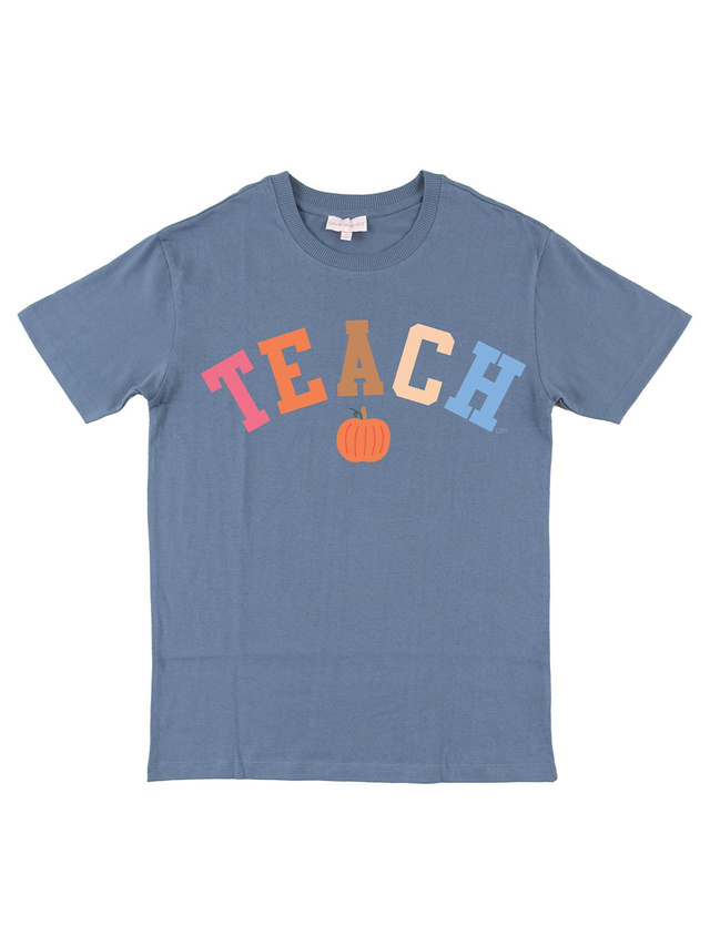 Fall Pumpkin Teach Tee - Blue Jean, 3 of 3