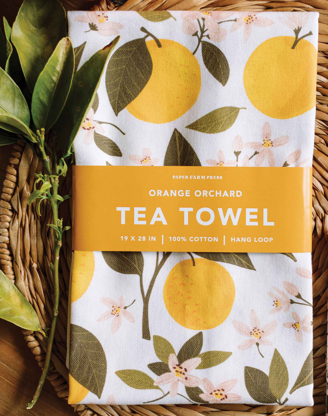 Orange Orchard Tea Towel, 3 of 5